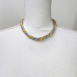 Erica Zap 2 Tone Medium Twisted Mesh Necklace